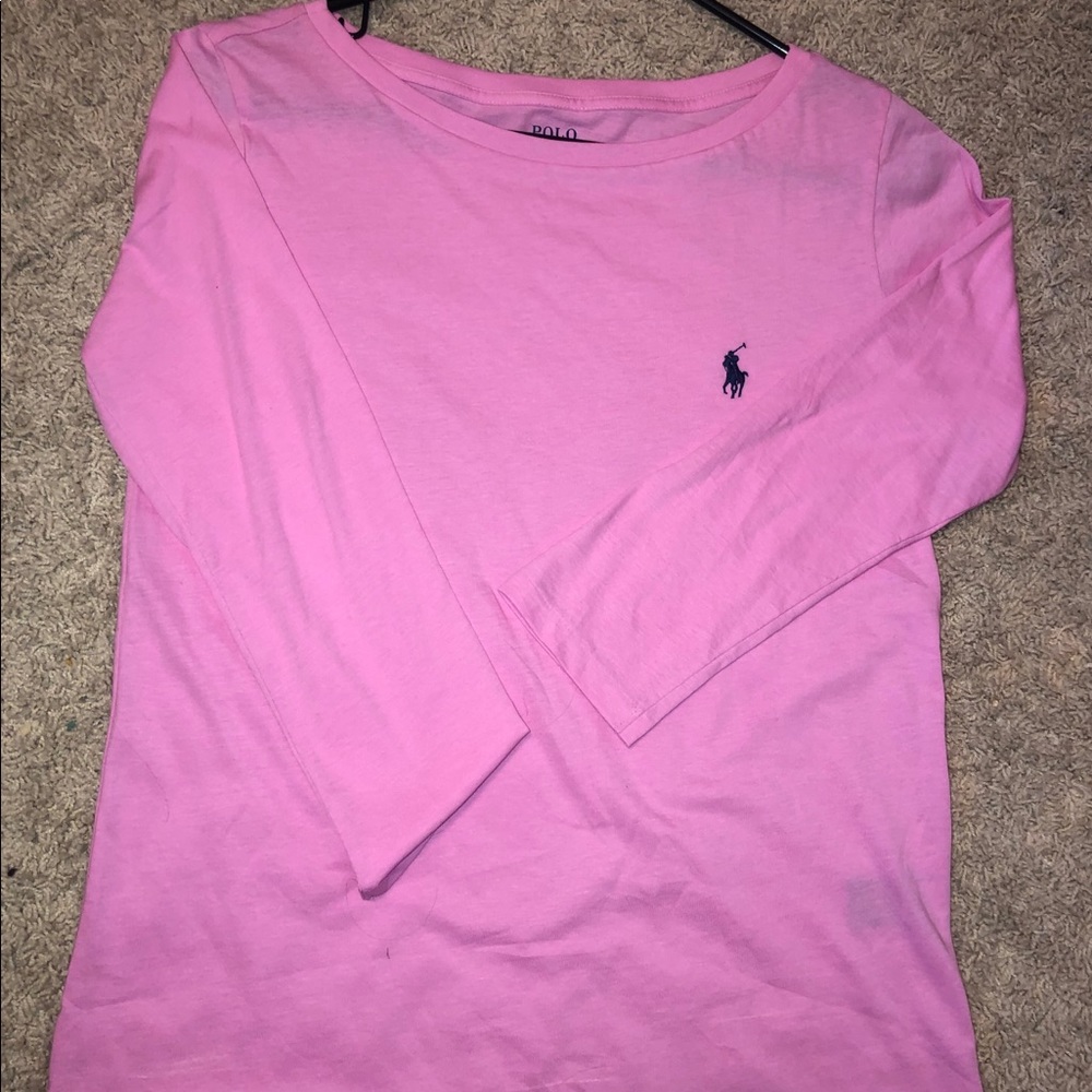 POLO Ralph Lauren 3/4 sleeve boat neck T-shirt.